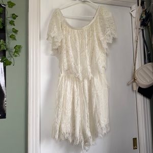 Torrid White Lace Romper